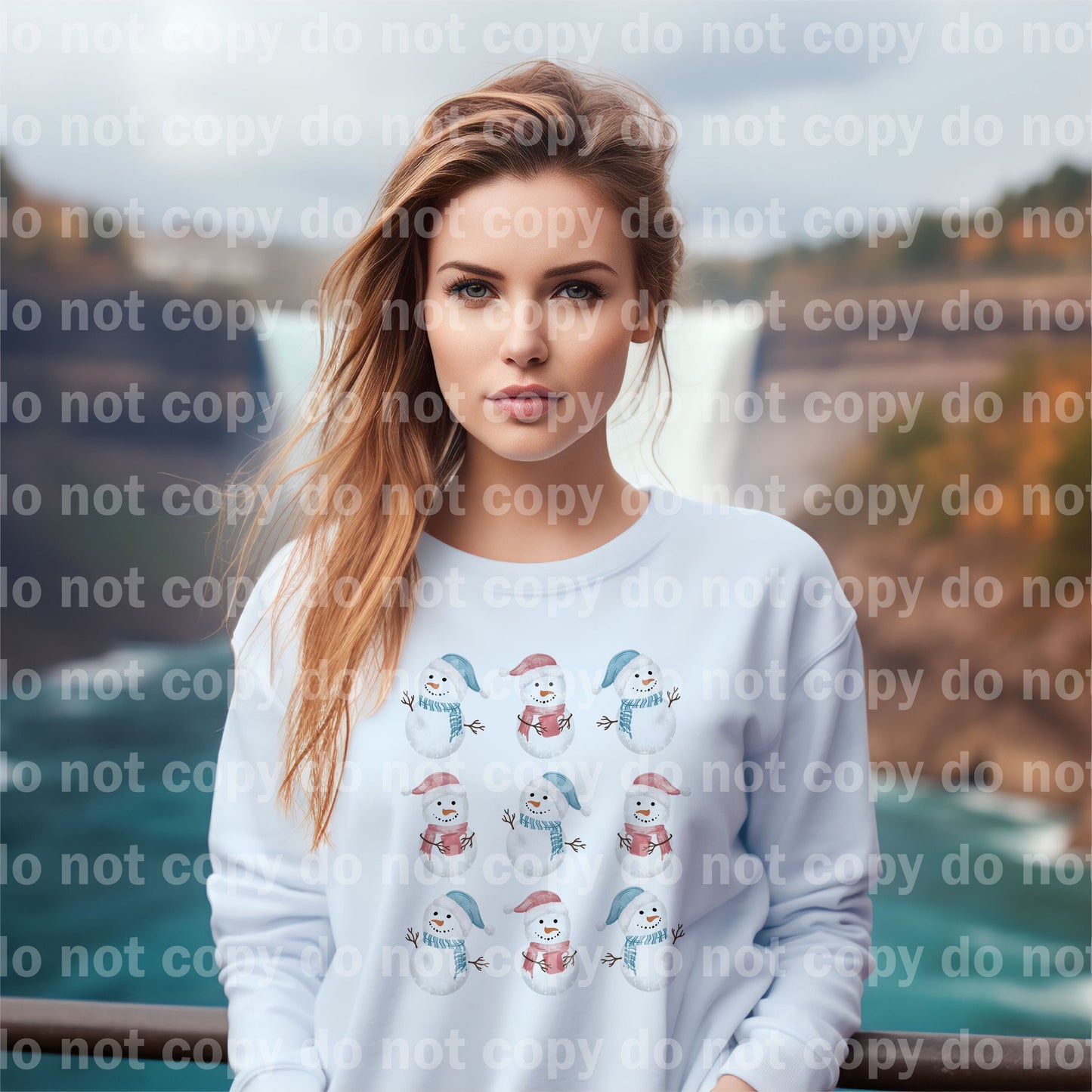 Snowmen Grid Dream Print or Sublimation Print