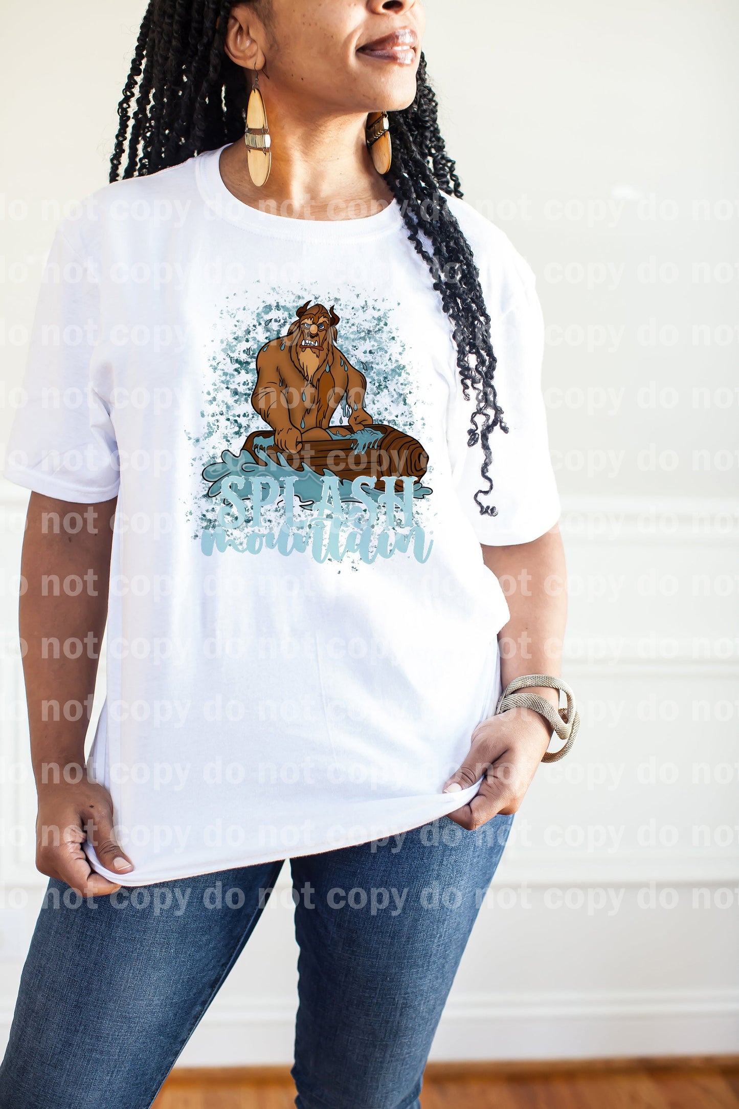 Splash Mountain Black/Light Blue Font Dream Print or Sublimation Print