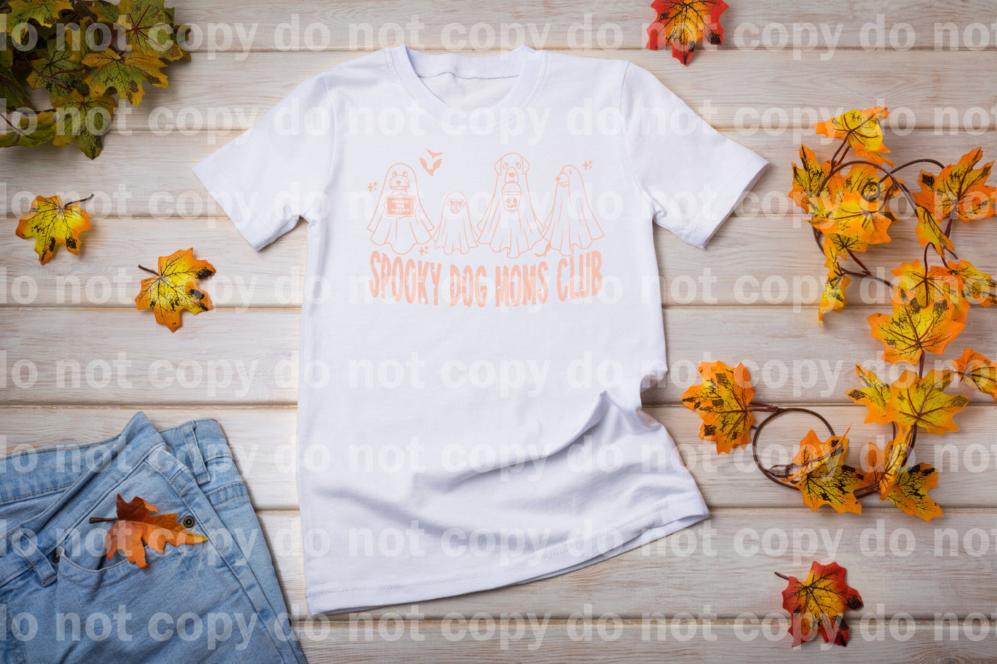 Spooky Dog Moms Club Black/Mauve Dream Print or Sublimation Print