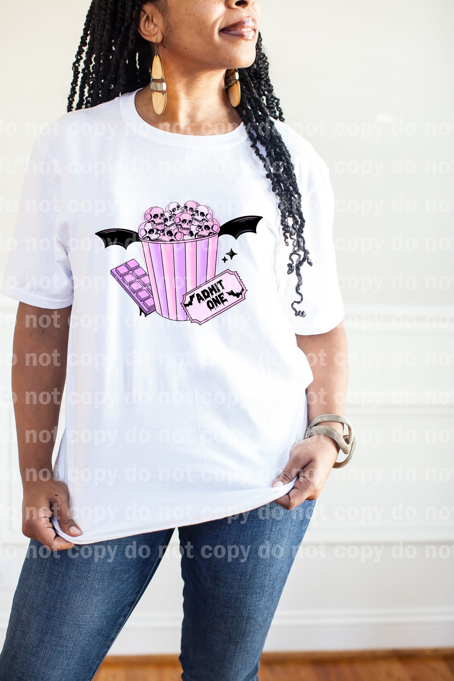 Admit One Spooky Popcorn Dream Print or Sublimation Print