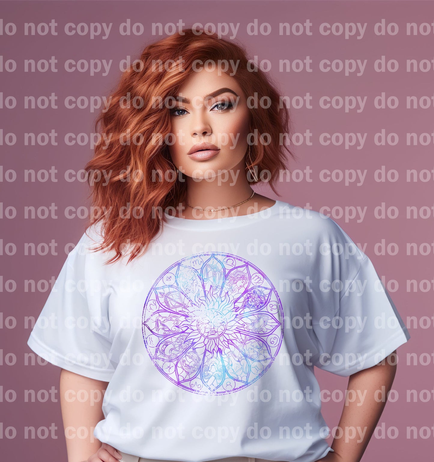 Stained Glass Flower Sun Full Color/Purple Dream Print or Sublimation Print