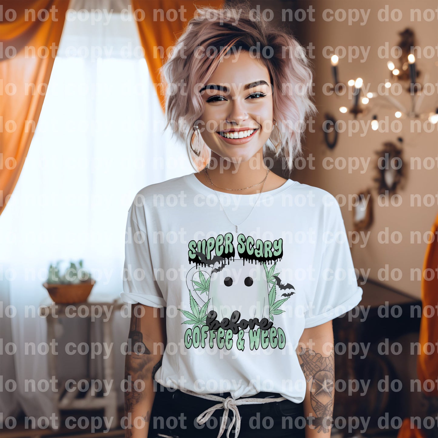 Super Scary Coffee And Weed Dream Print or Sublimation Print