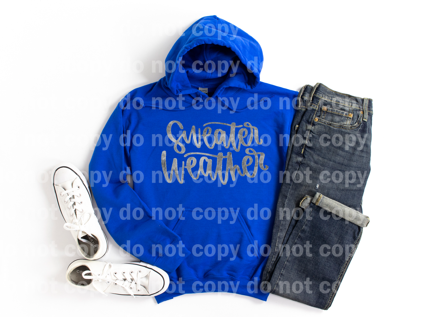 Sweater Weather Script Grayscale Dream Print or Sublimation Print