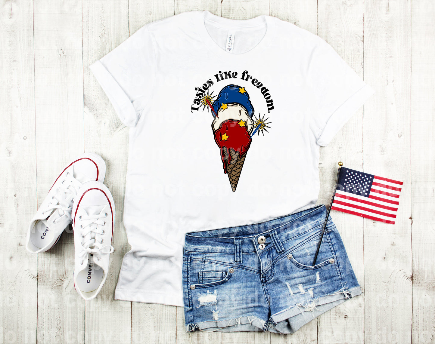 Tastes Like Freedom Ice Cream Dream Print or Sublimation Print