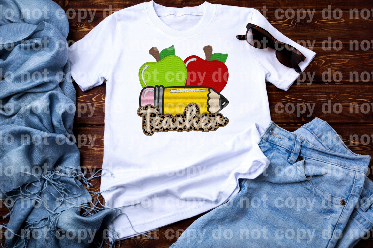 Teacher Apples And Pencil Dream Print or Sublimation Print