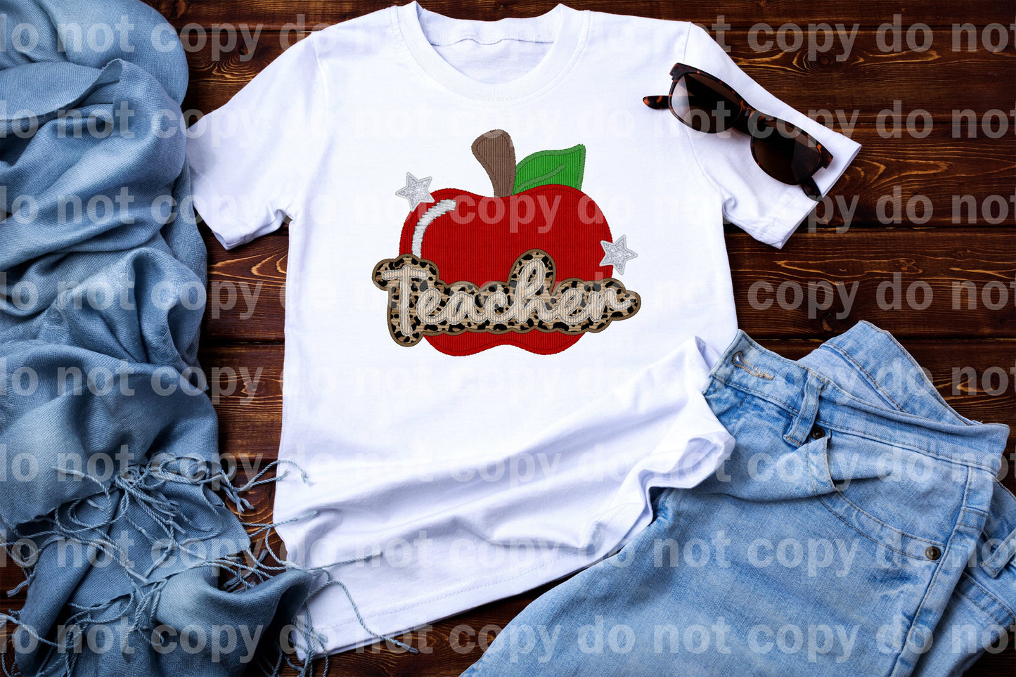 Teacher Red Apple Dream Print or Sublimation Print