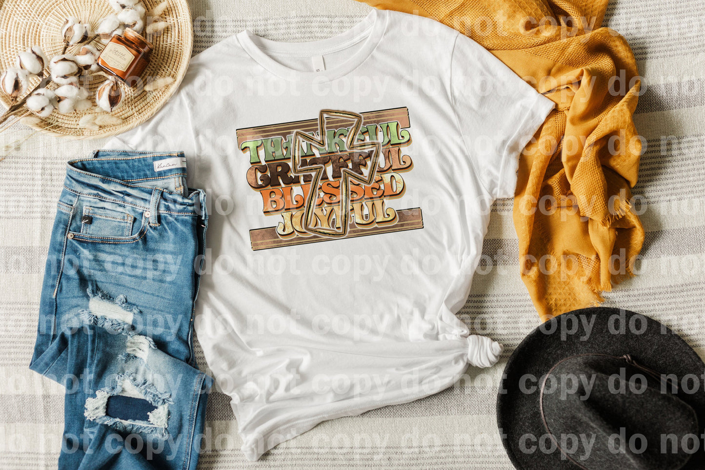 Thankful Grateful Blessed Joyful Dream Print or Sublimation Print