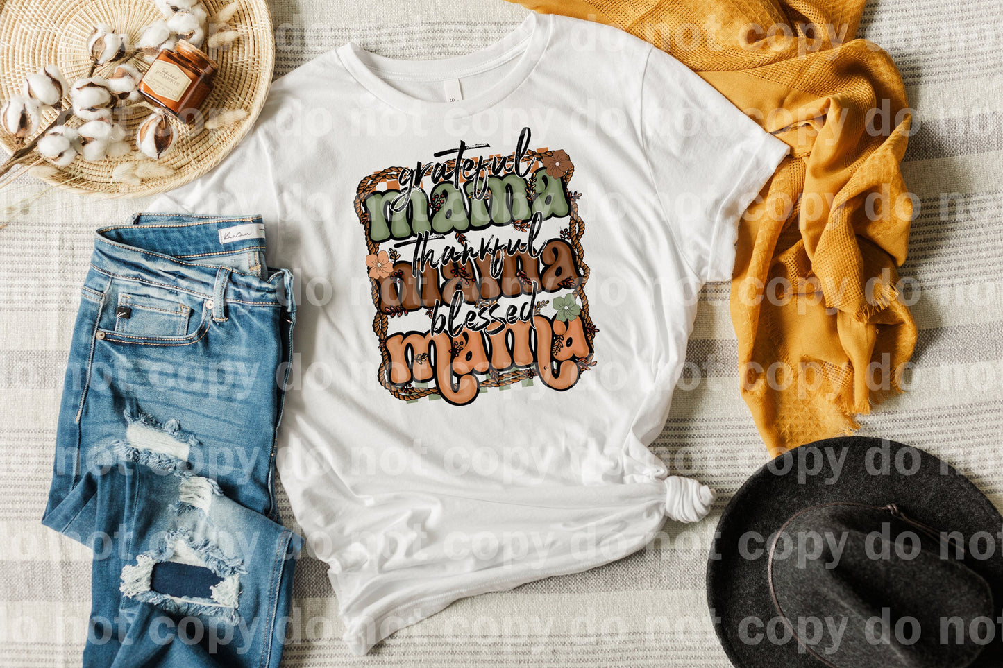 Grateful Mama Thankful Mama Blessed Mama Dream Print or Sublimation Print