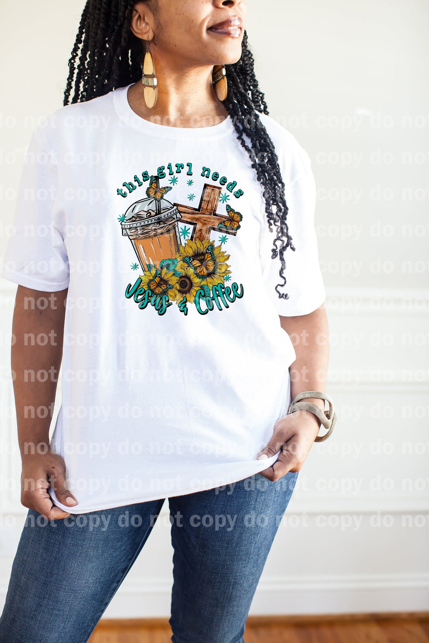 This Girl Needs Jesus And Coffee Dream Print or Sublimation Print