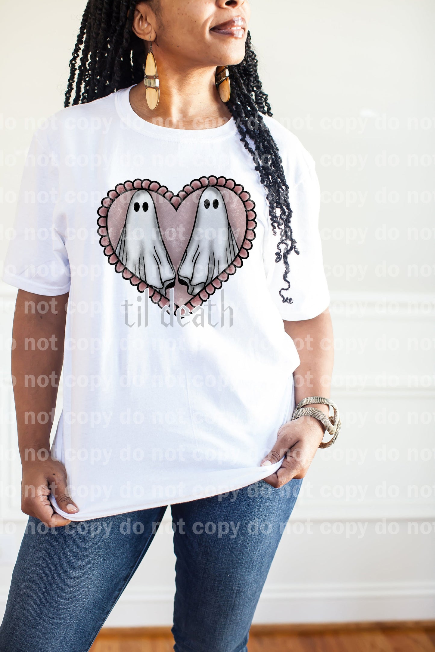 Til Death Ghost Heart Black/Gray Font Dream Print or Sublimation Print