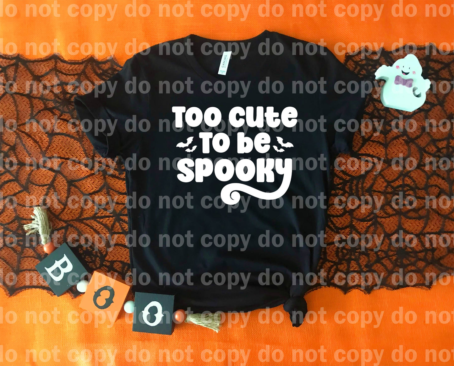 Too Cute To Be Spooky Black/White Dream Print or Sublimation Print