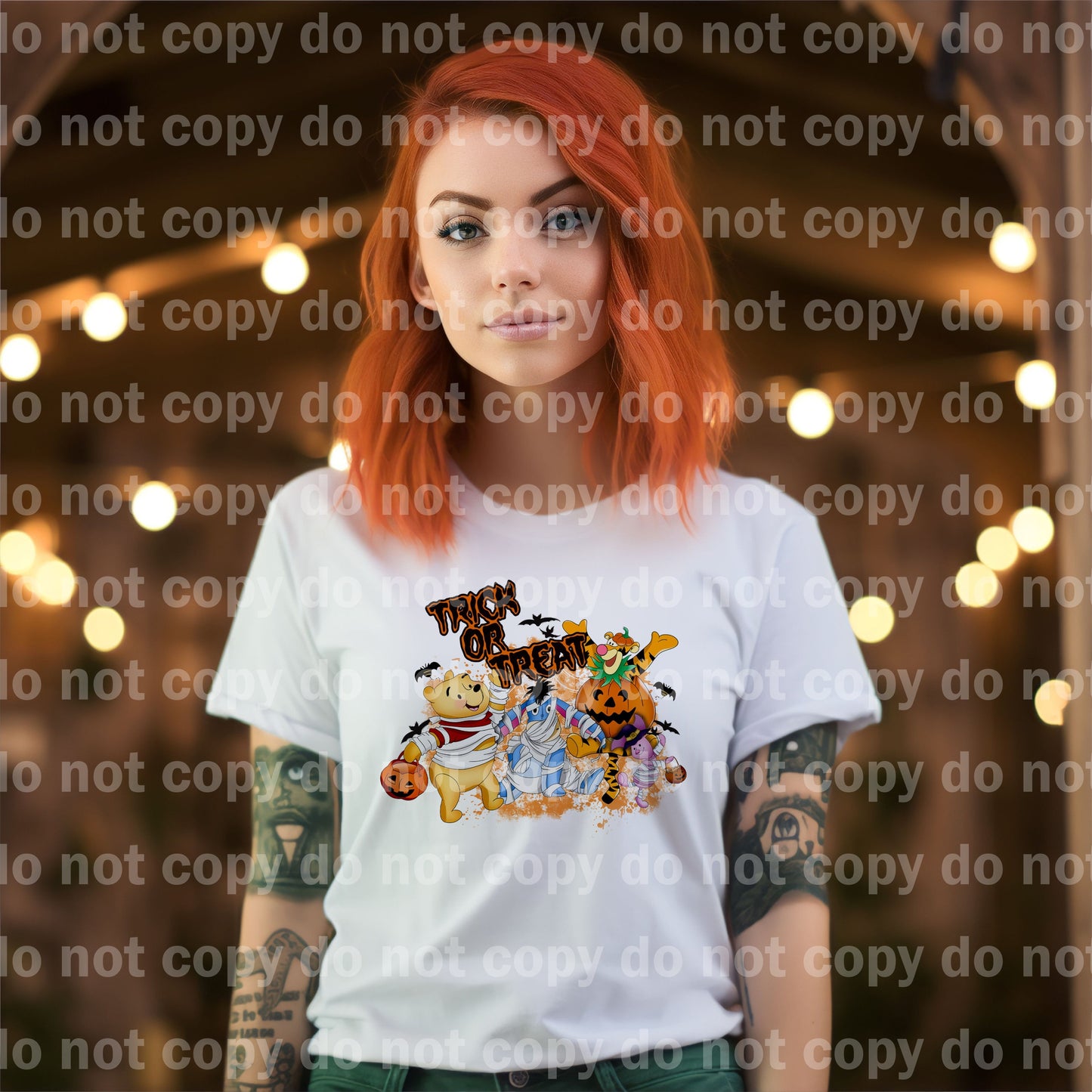 Impresión de sueño de oso de truco o trato o impresión de sublimación