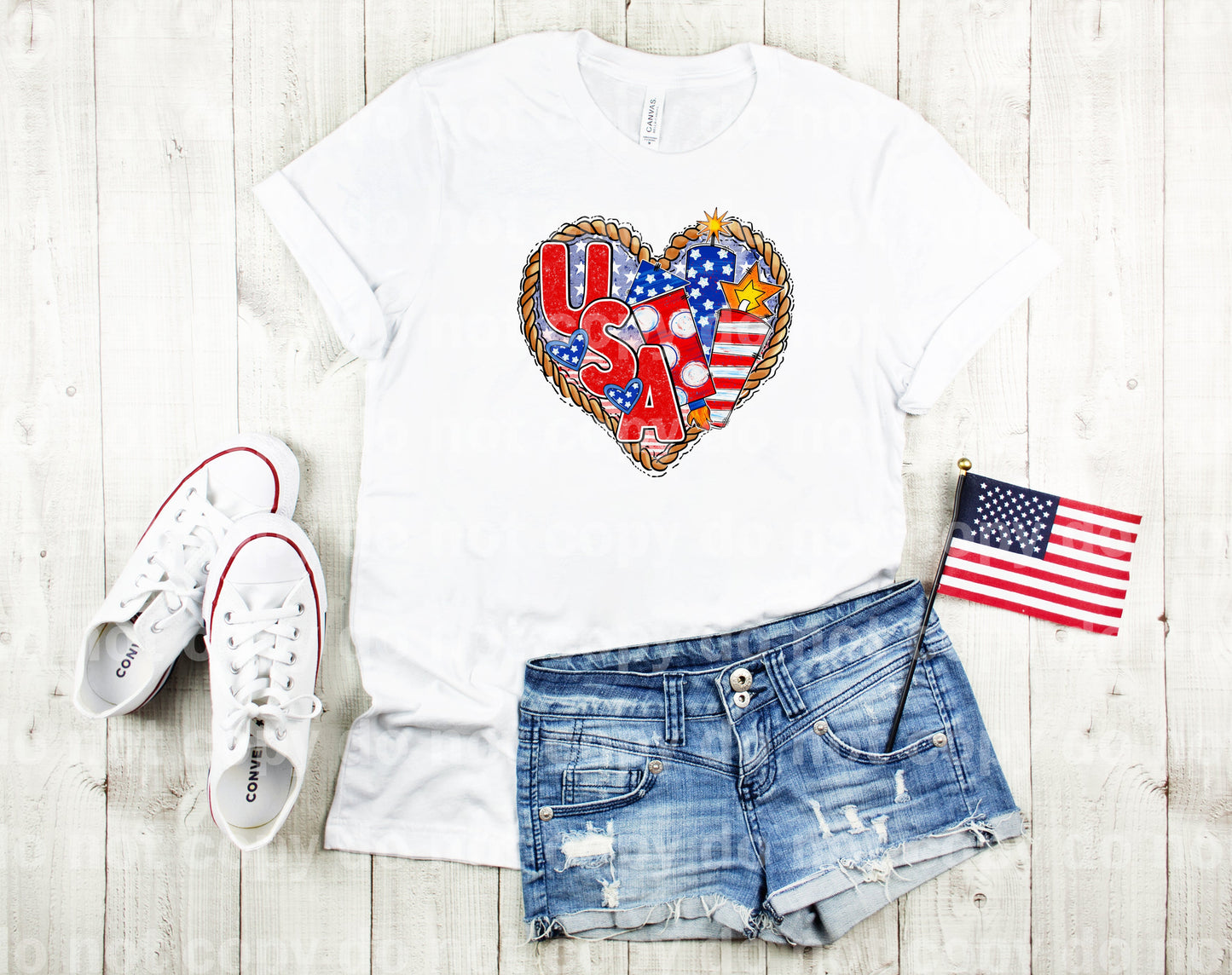 USA Heart Dream Print or Sublimation Print