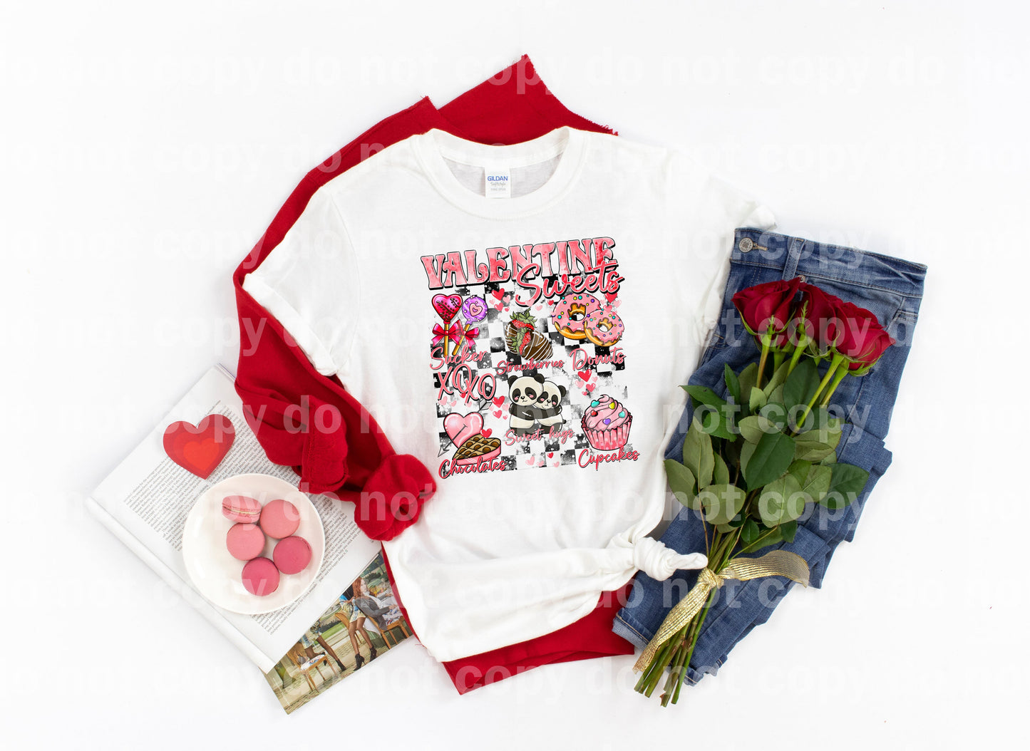 Valentine Sweets with Optional Two Rows Sleeve Designs Dream Print or Sublimation Print