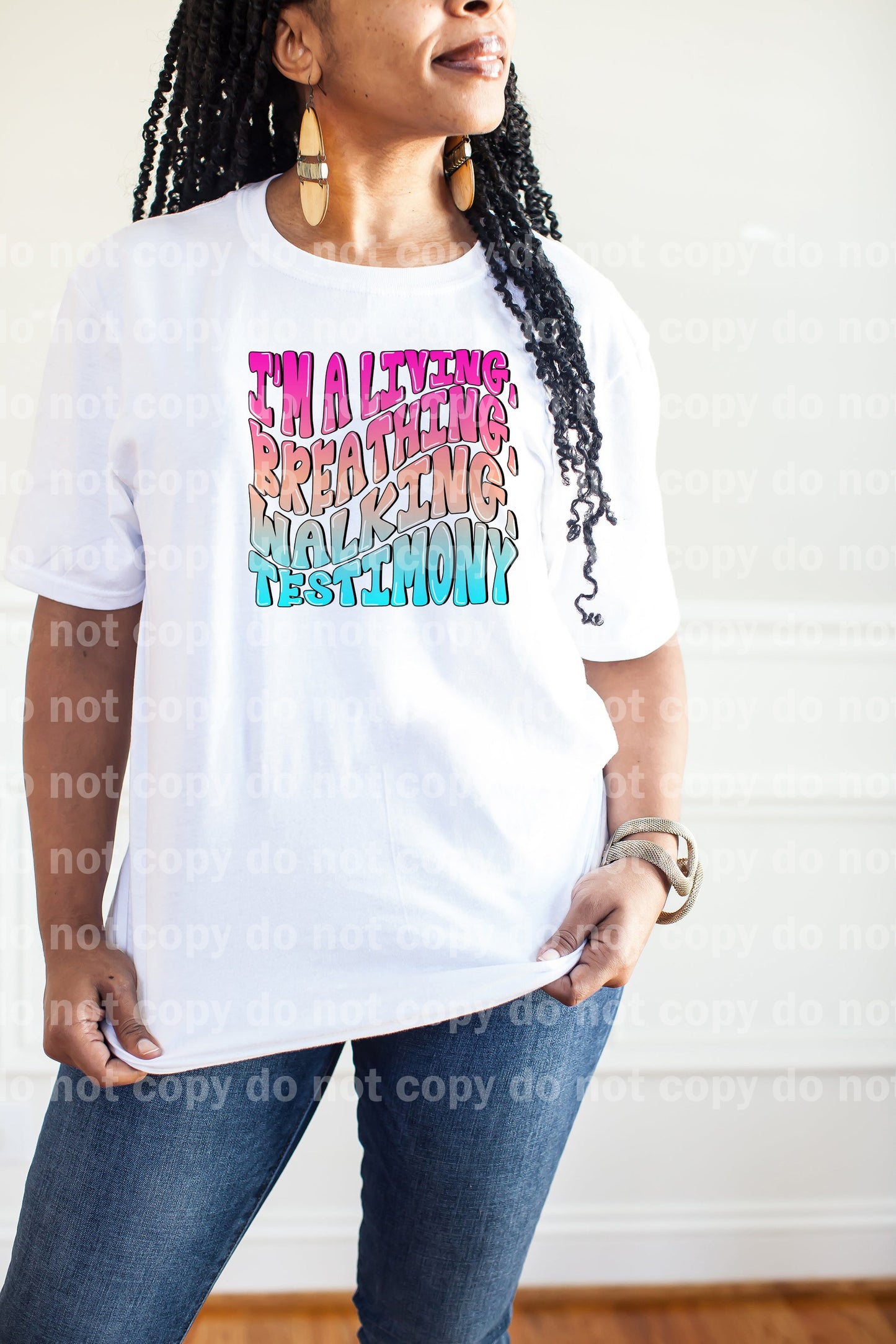 I'm A Living Breathing Walking Testimony Dream Print or Sublimation Print