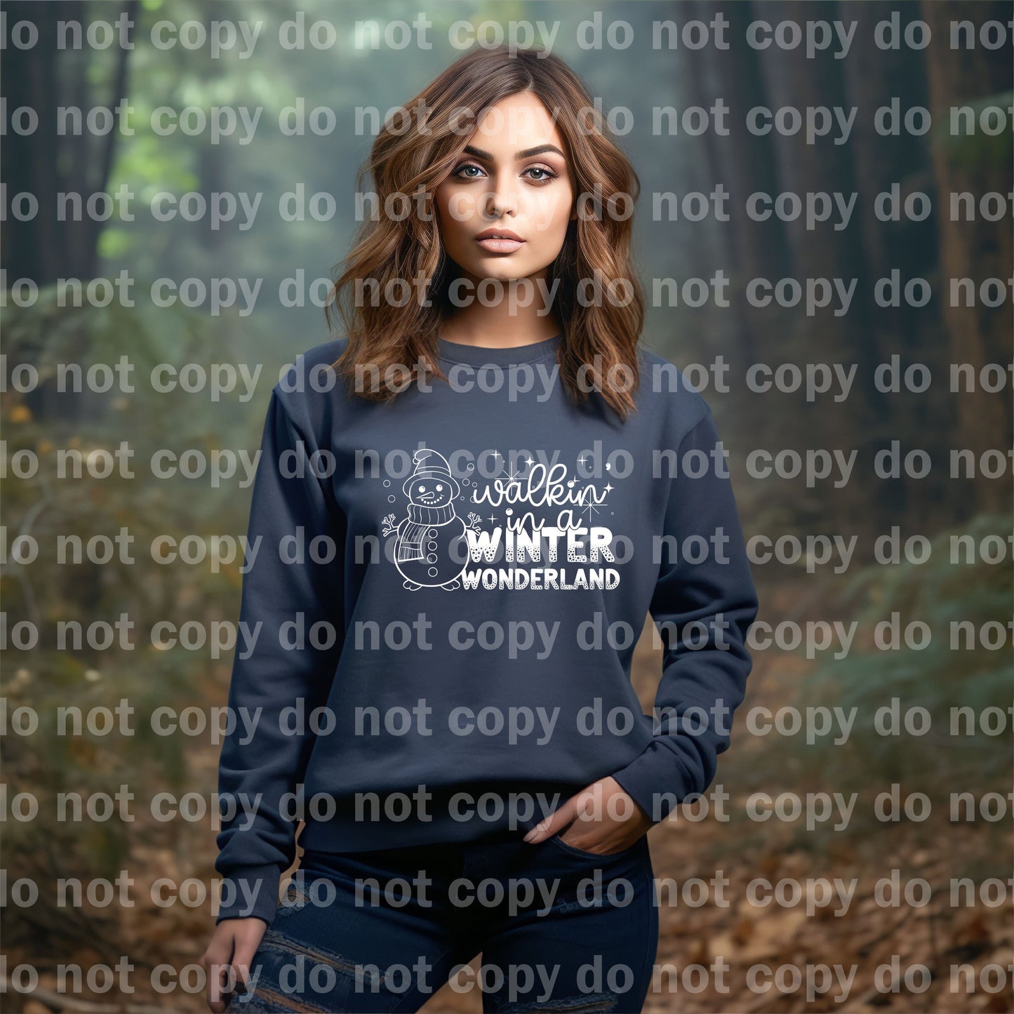 Walking In A Winter Wonderland Black/White Dream Print or Sublimation Print