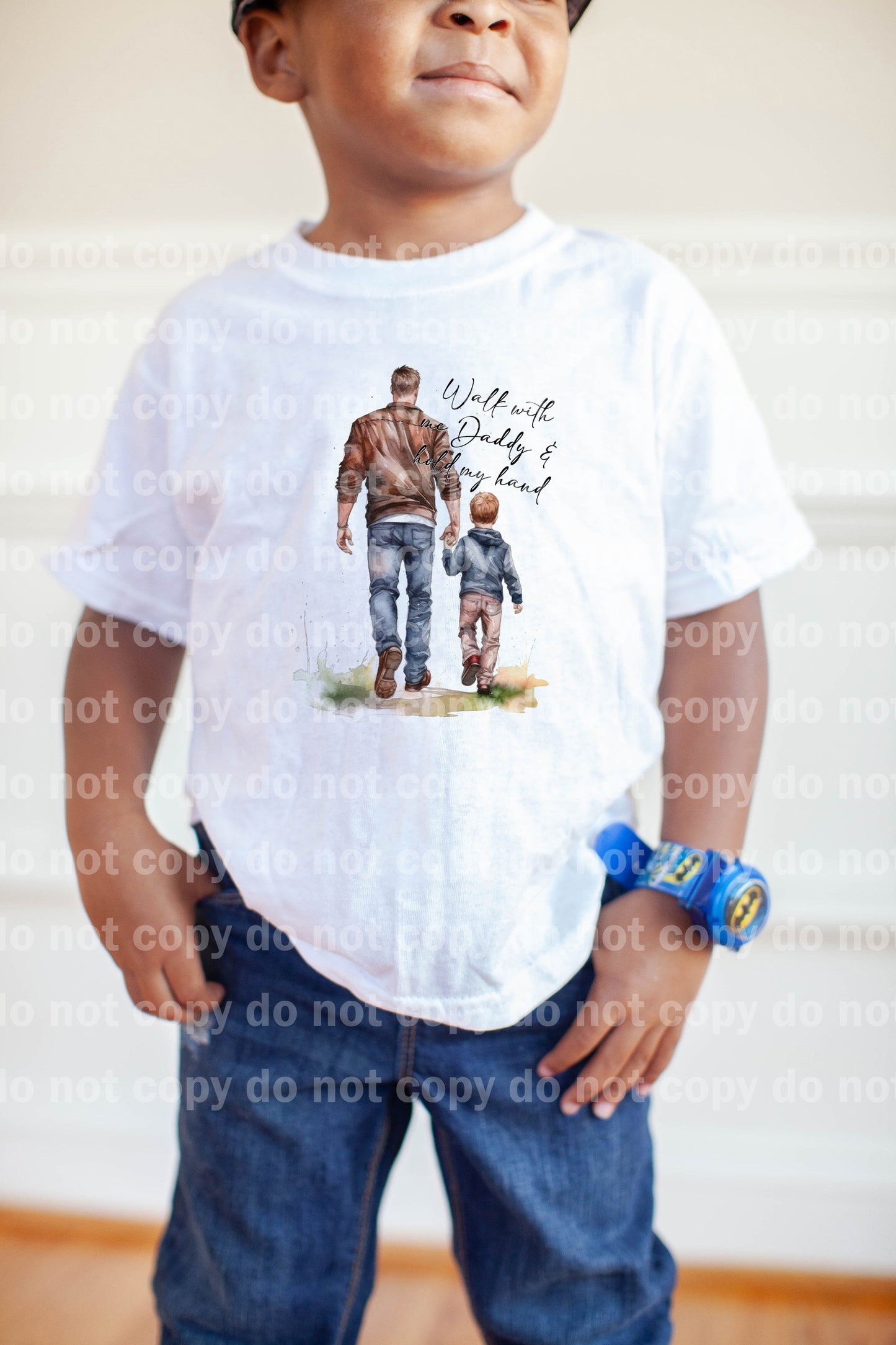 Walk With Me Daddy And Hold My Hand Son Dream Print or Sublimation Print