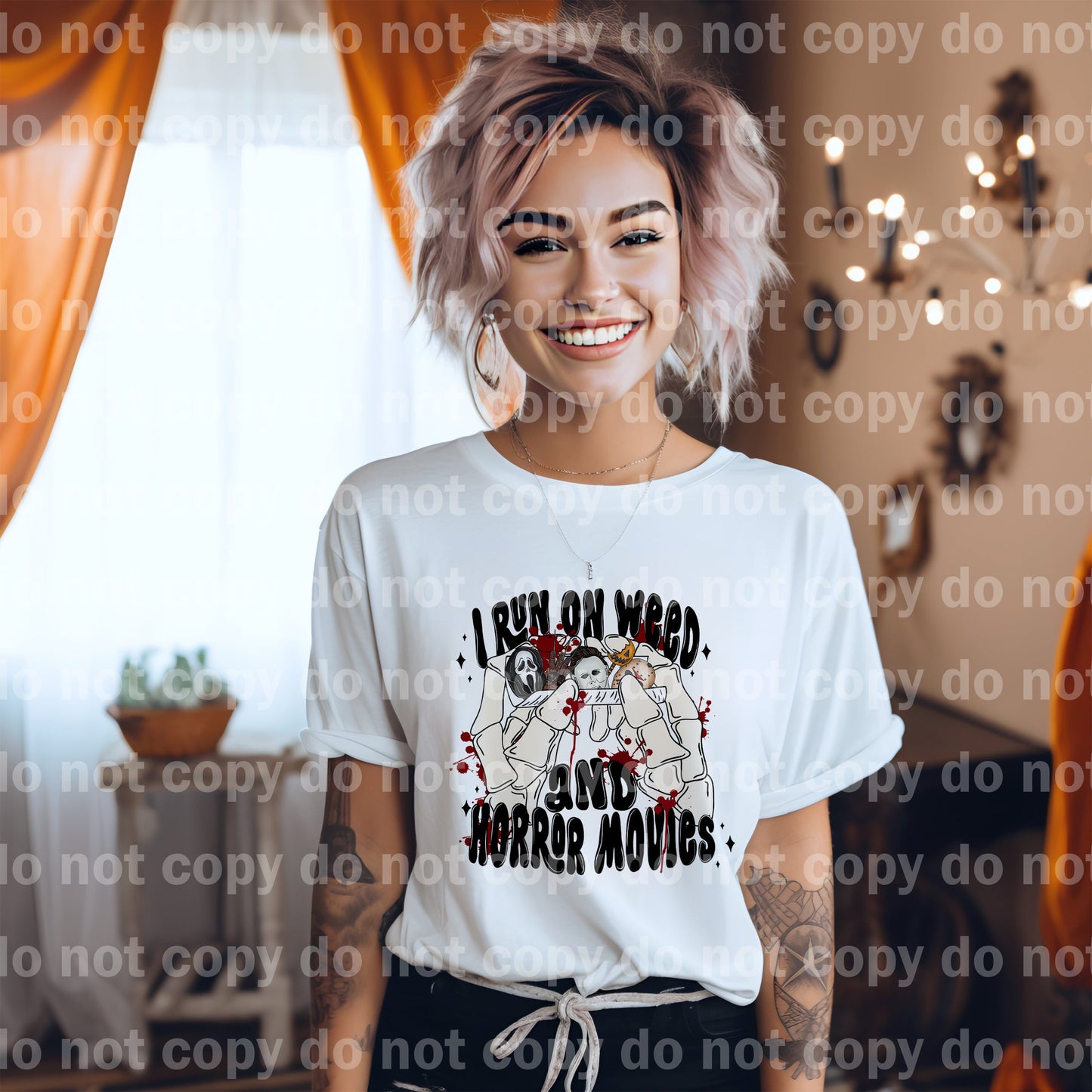 I Run On Weed And Horror Movies Dream Print or Sublimation Print