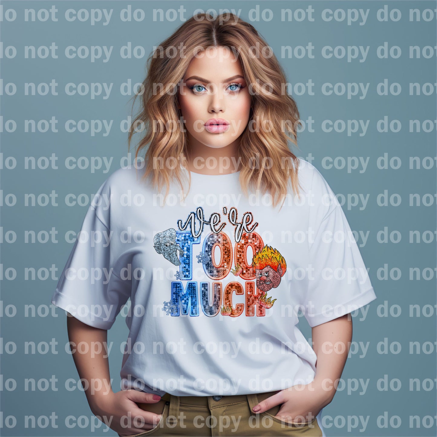 We're Too Much Sparkle with Optional Sleeve Design Dream Print or Sublimation Print