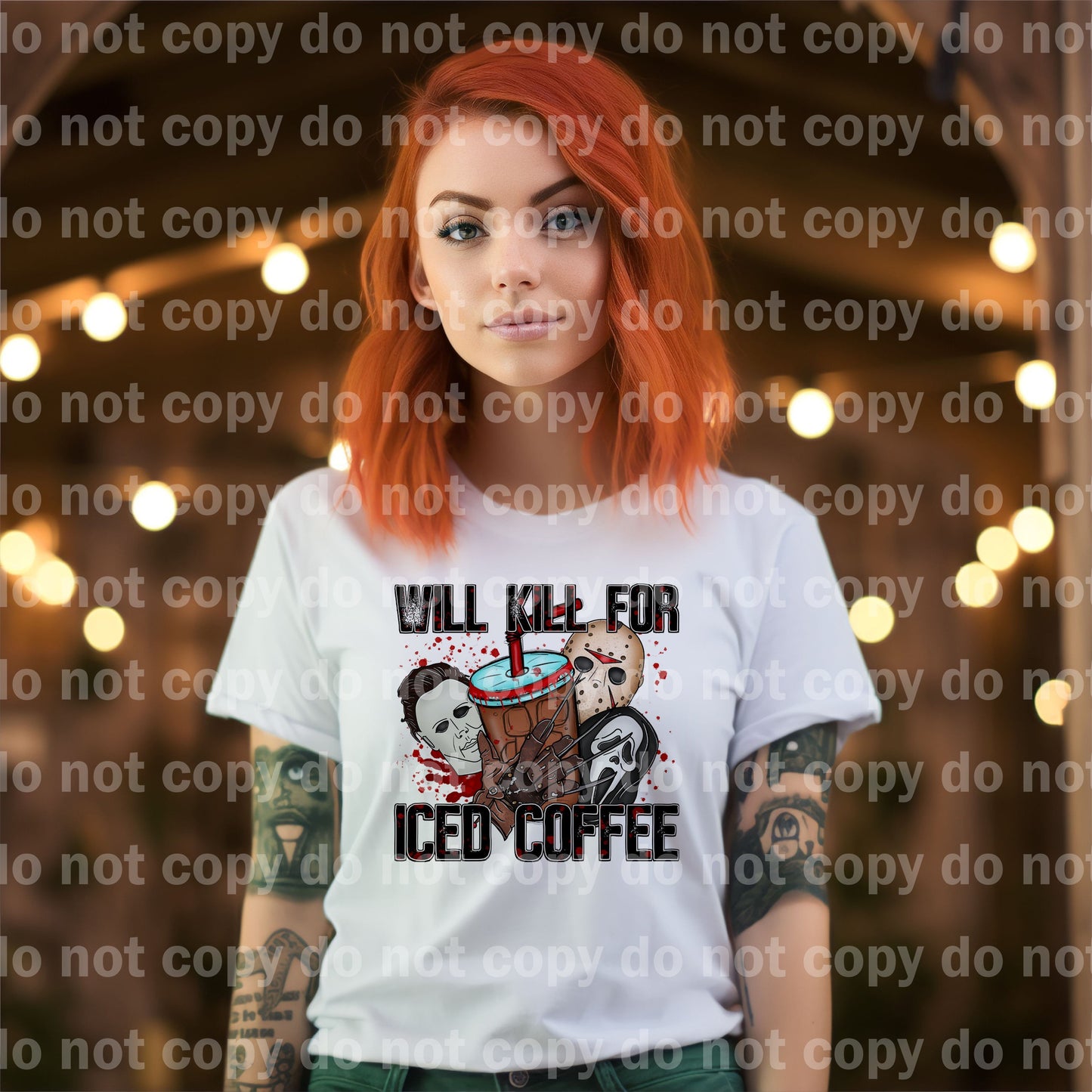 Matará por café helado Caras de terror Impresión de ensueño o impresión de sublimación