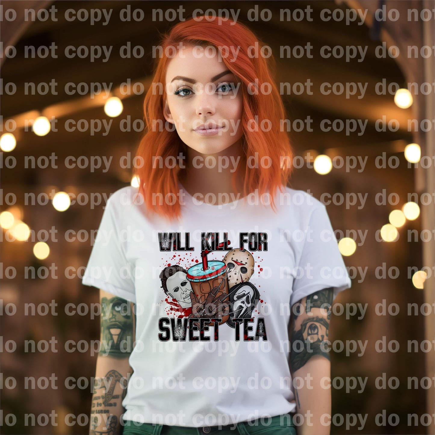 Matará por el té dulce Caras de terror Impresión de ensueño o impresión de sublimación