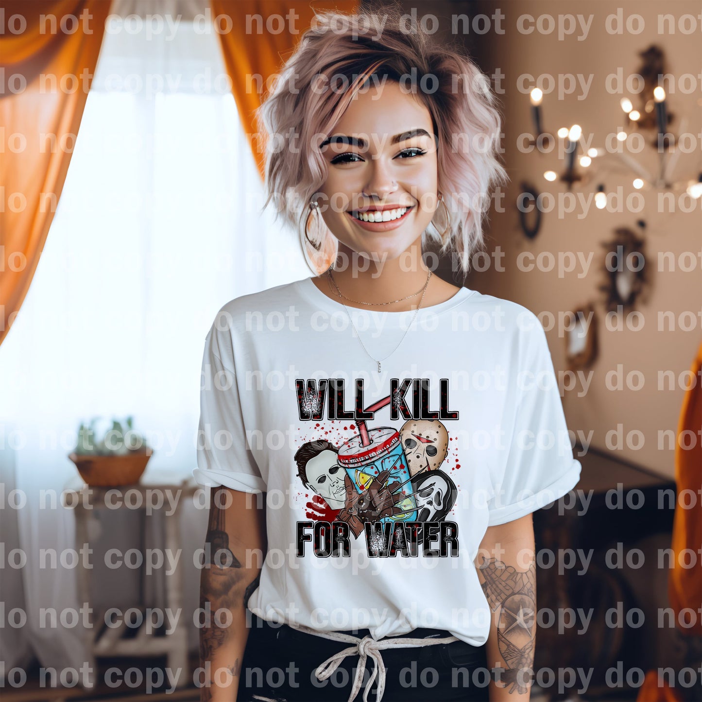 Matará por el agua Caras de terror Impresión de ensueño o impresión de sublimación