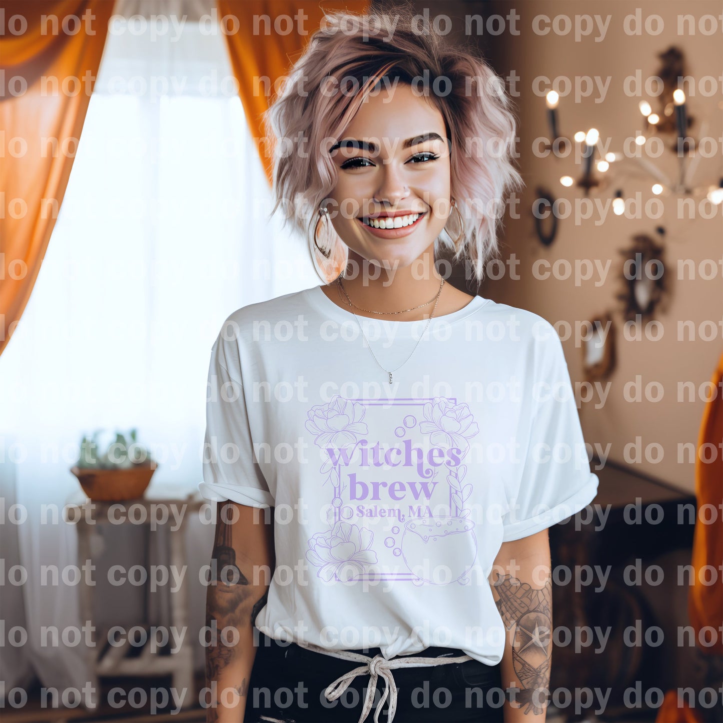 Witches Brew Floral Cauldron Purple Dream Print or Sublimation Print