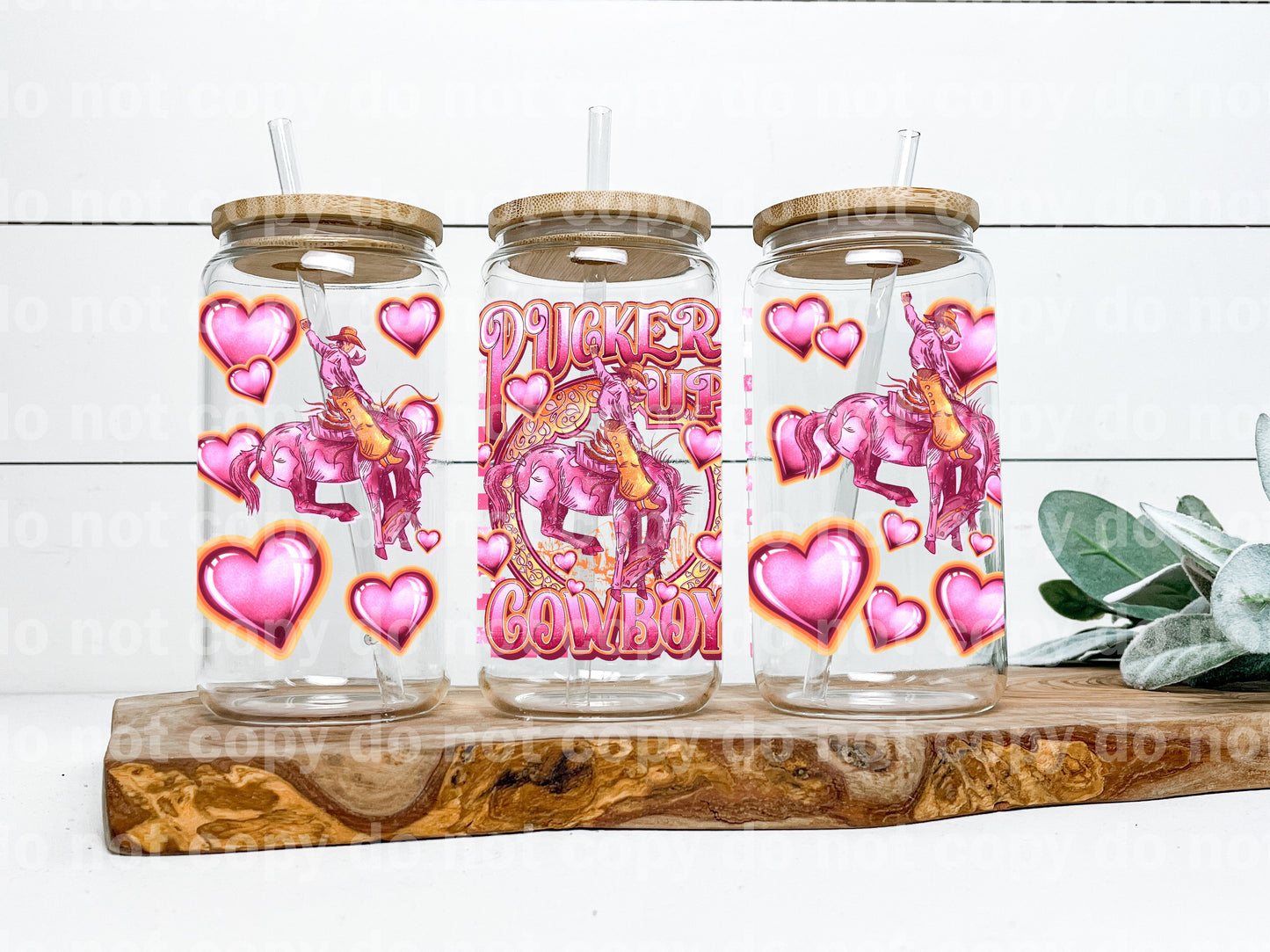 Pucker Up Cowboy 16oz Cup Wrap