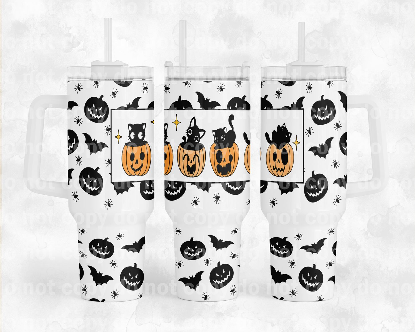 Pumpkins And Cats with Bottom Option 40oz Cup Wrap