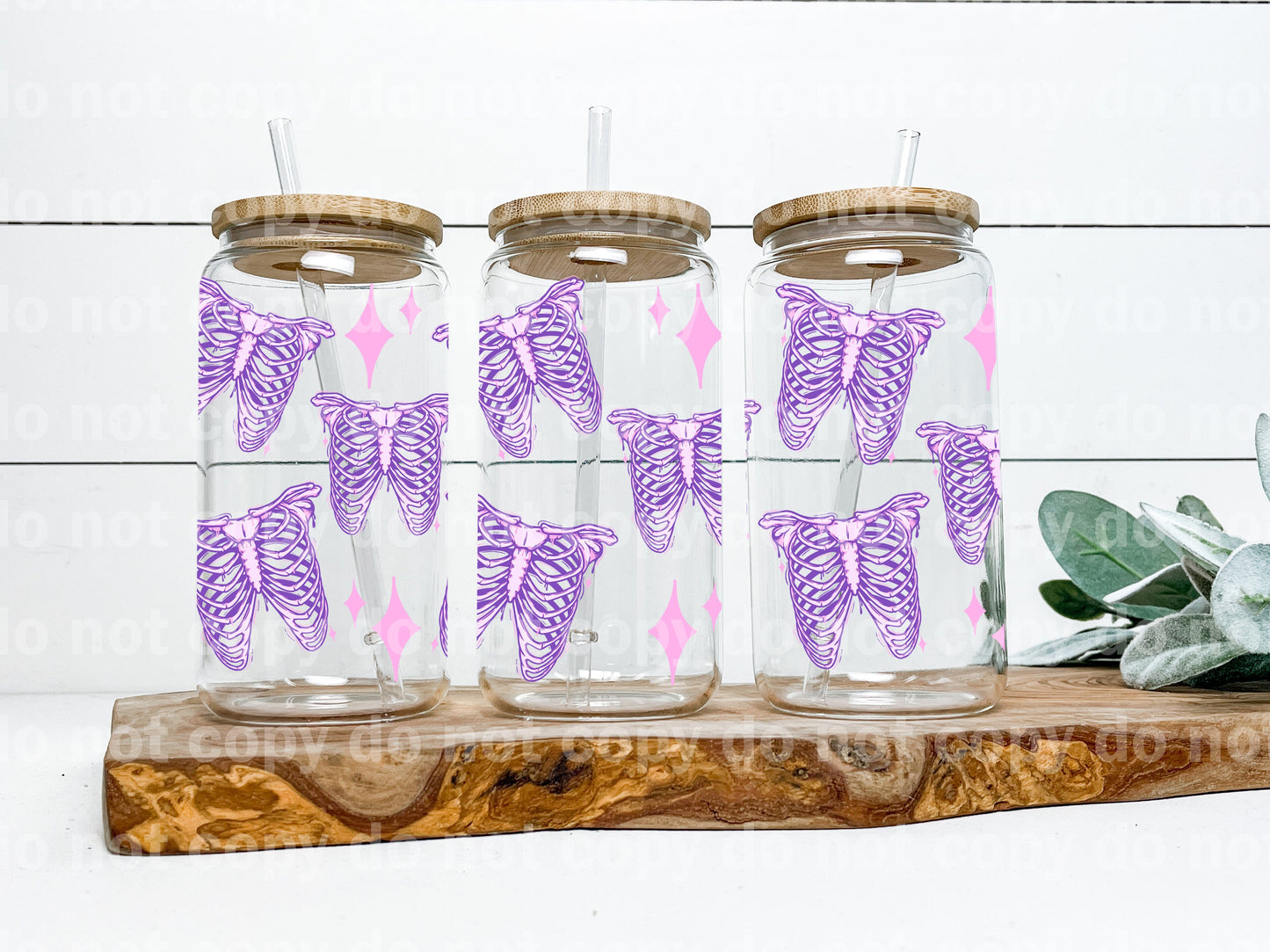 Purple Ribcage 16oz Cup Wrap