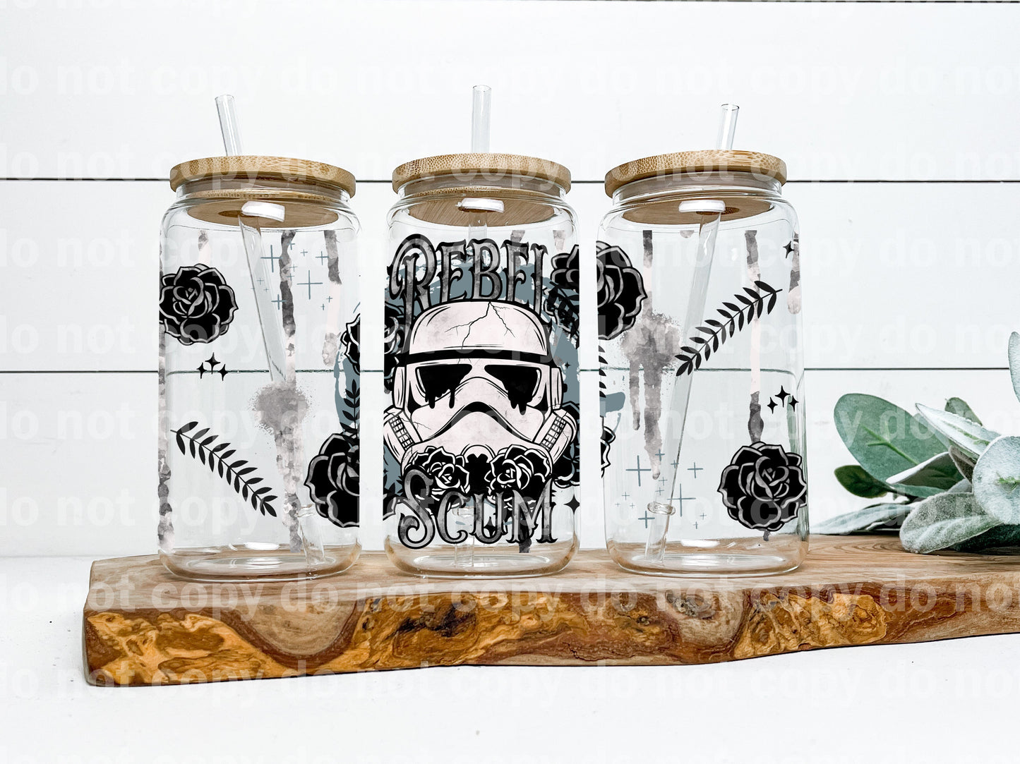 Envoltura de taza Rebel Scum de 16 oz