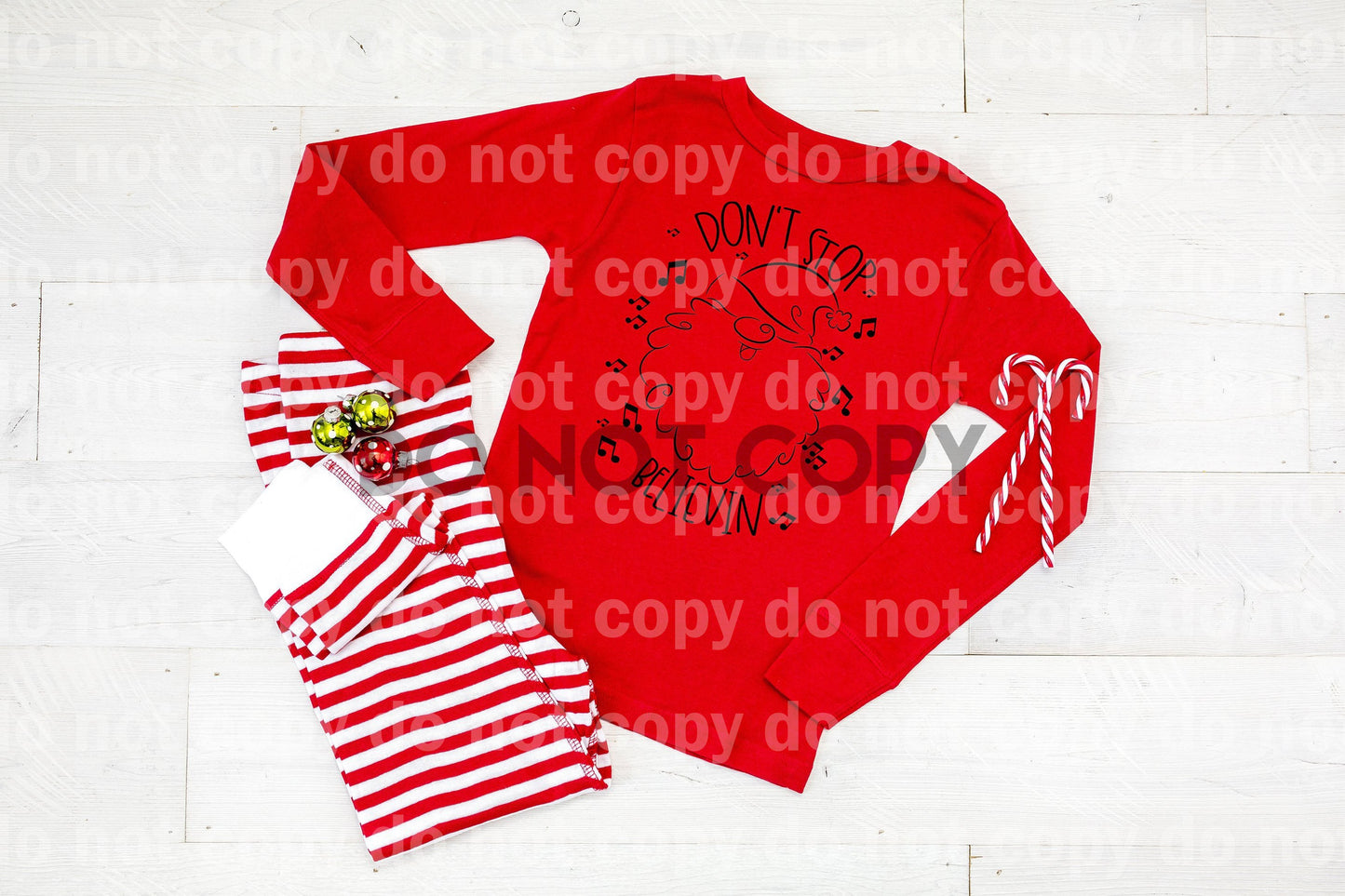 Don't Stop Believin Santa Sketch Dream Print or Sublimation Print