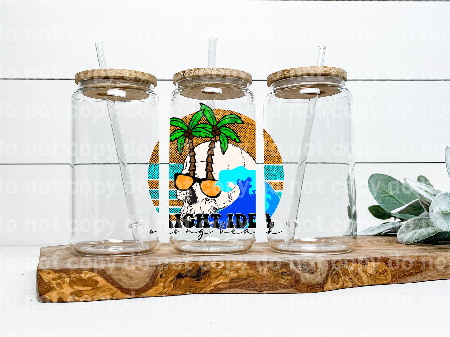 Right Idea Wrong Beach Decal 3.8 x 3.8