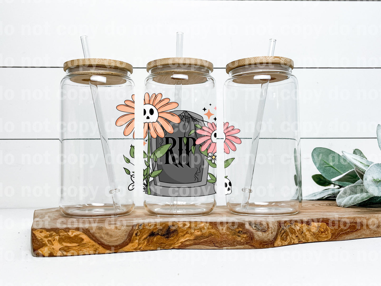 RIP Floral Tombstone