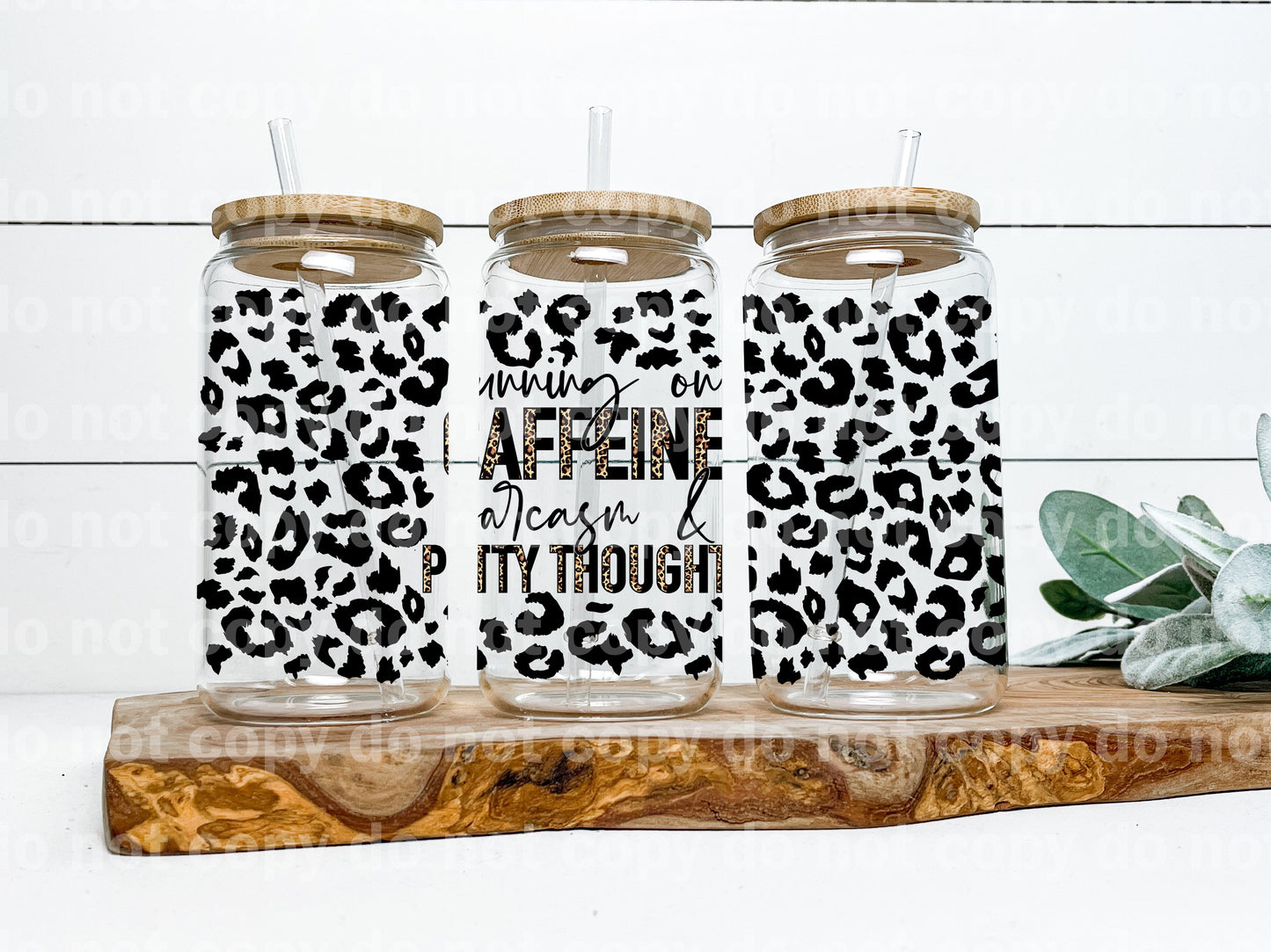 Running On Caffeine Sarcasm And Petty Thoughts 16oz Cup Wrap
