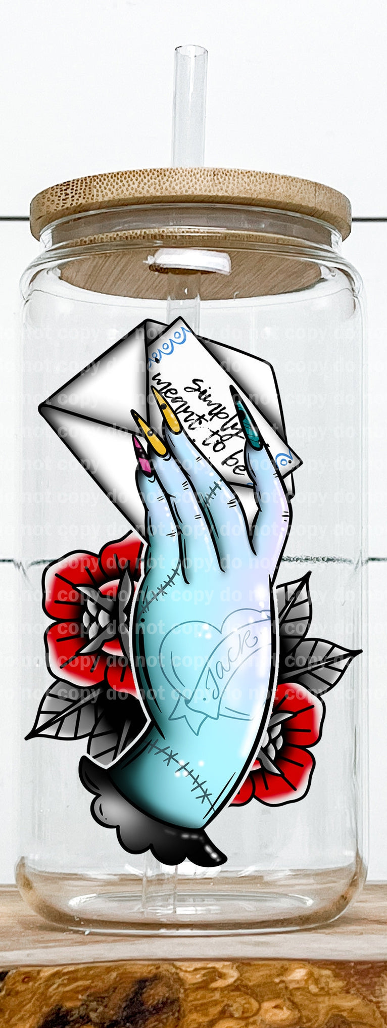 Calcomanía de mano simplemente destinada a ser 2,8 x 4,5