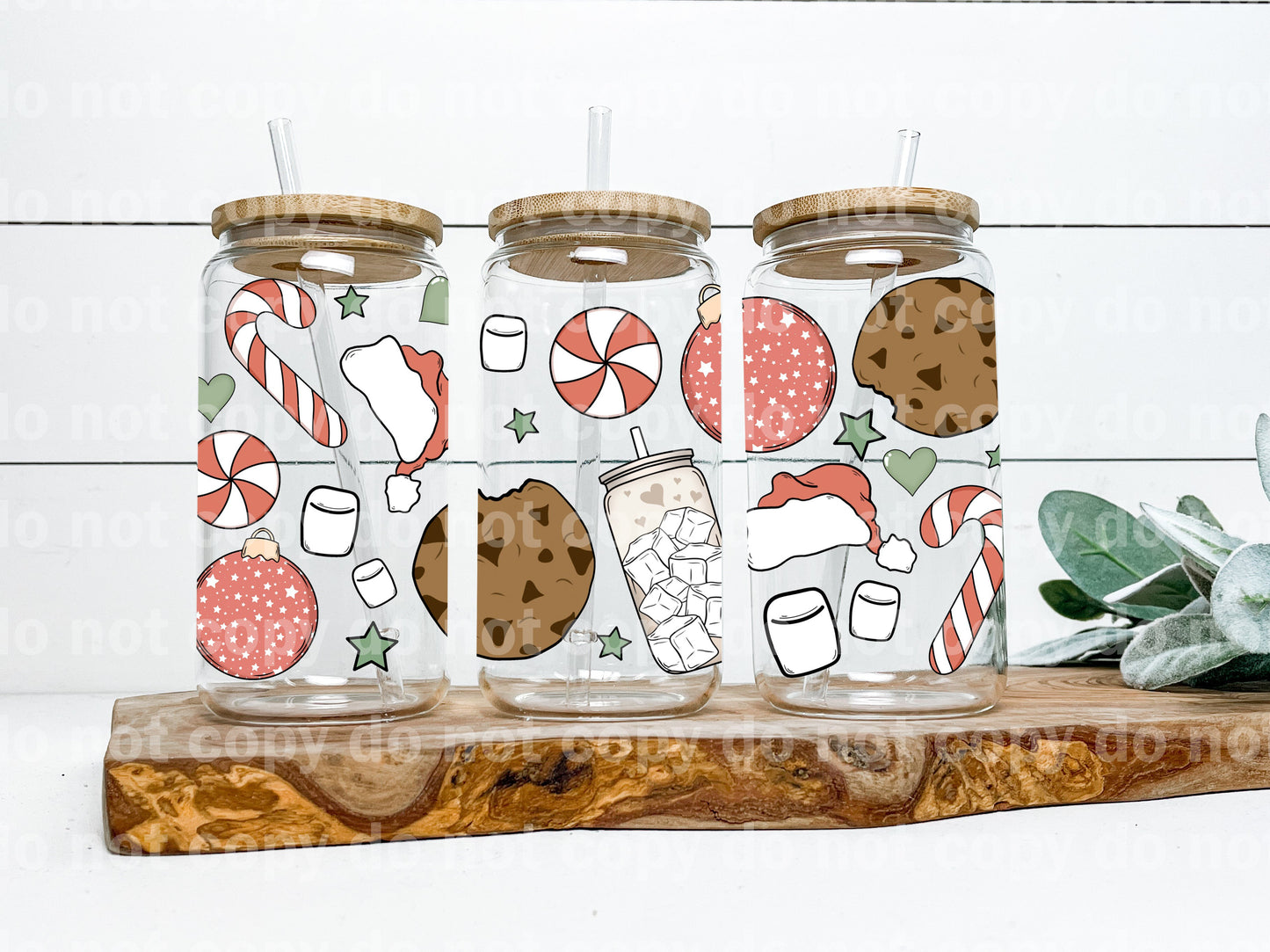 Santas Favorite Cookies Candies 16oz Cup Wrap
