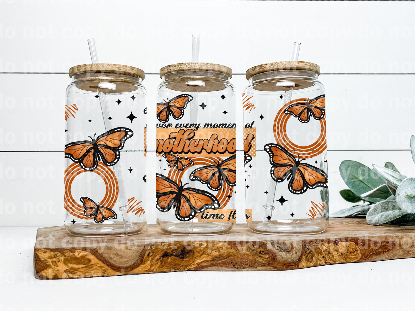 Savor Every Moment of Motherhood Time Flies 16oz Cup Wrap