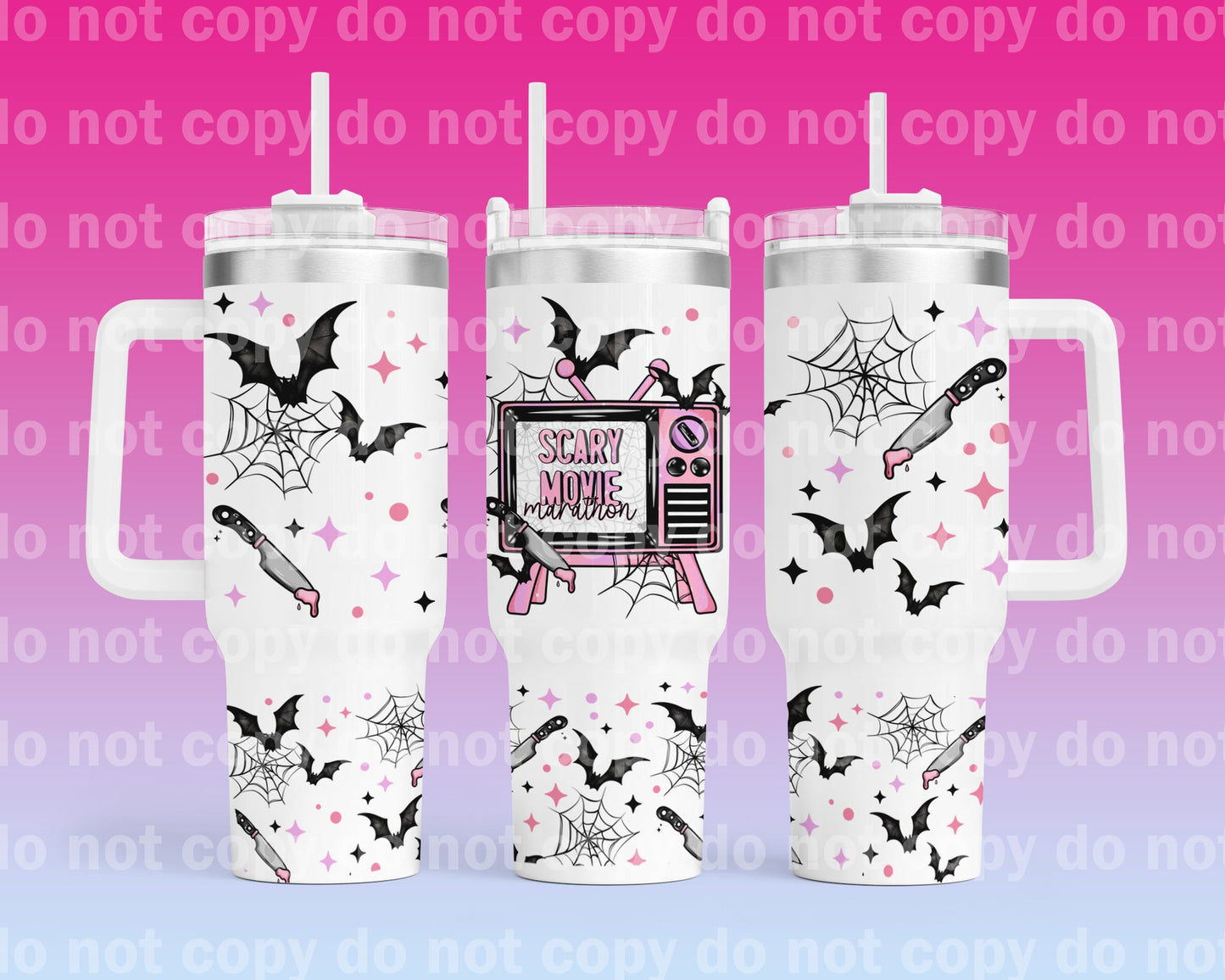 Scary Movie Marathon 40oz Cup Wrap