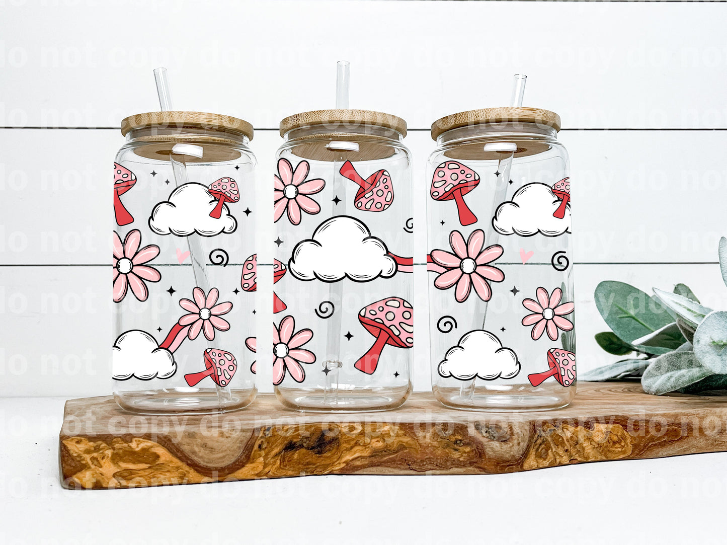 Shroomy Cloud Mushrooms 16oz Cup Wrap