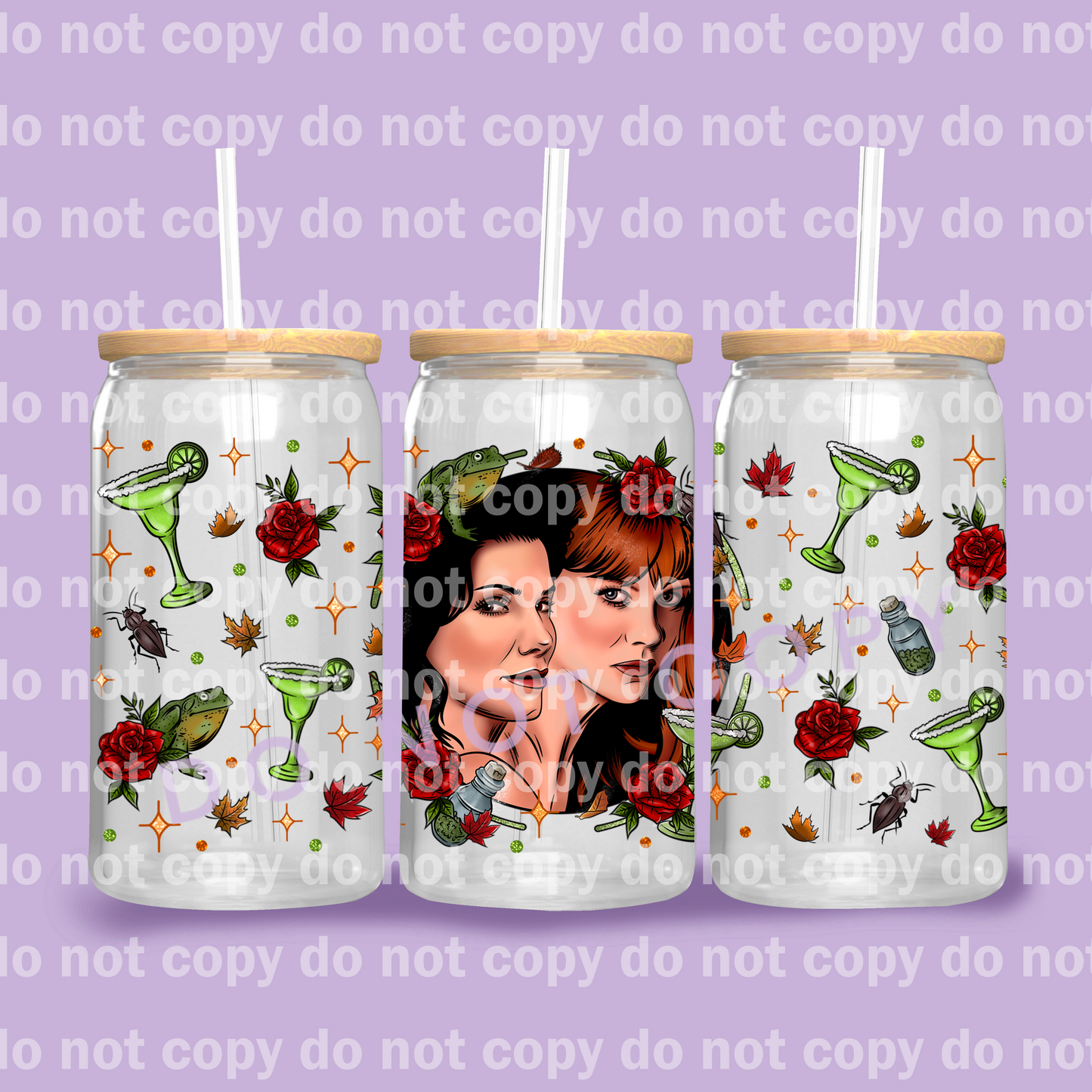Sisters Margaritas Floral 16oz Cup Wrap