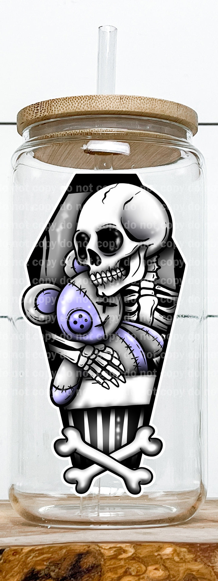 Calcomanía de ataúd Skellie 2,5 x 4,5