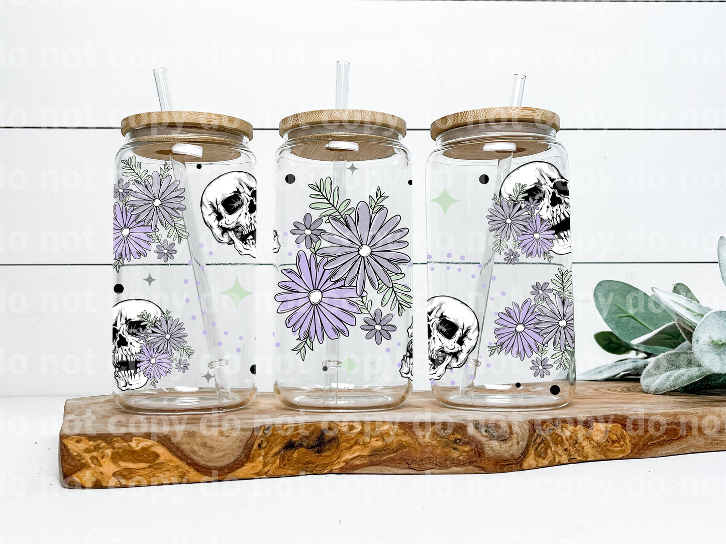Skellie Floral 16oz Cup Wrap