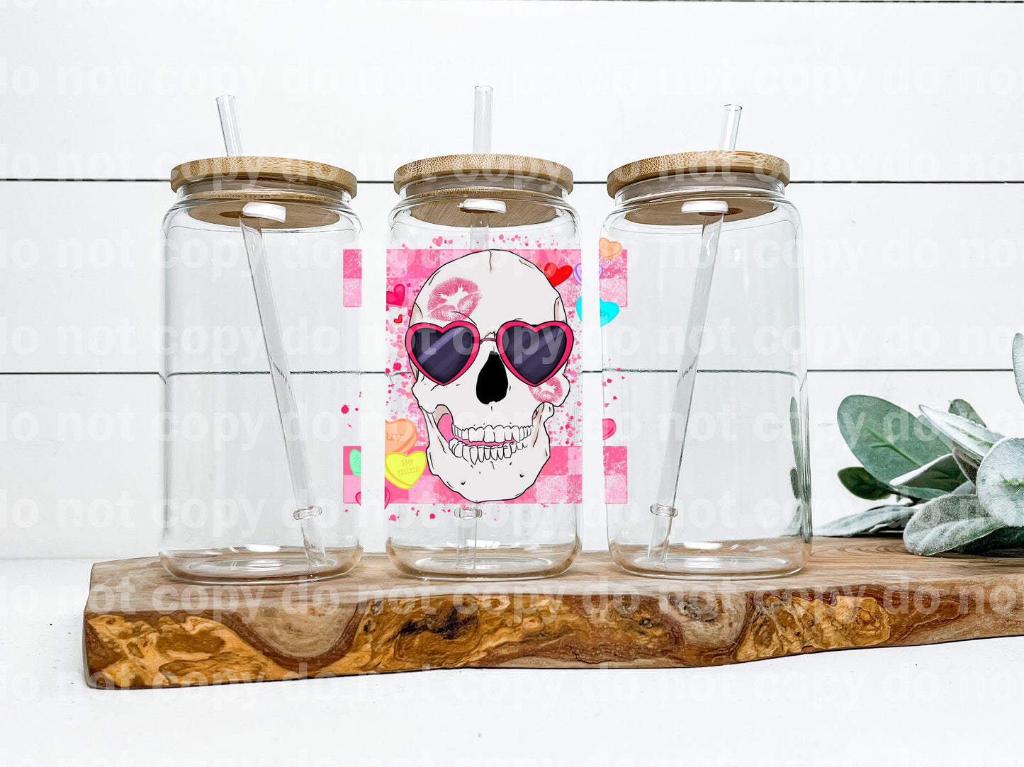 Skellie Heart Shades Decal 3.7 x 3.7