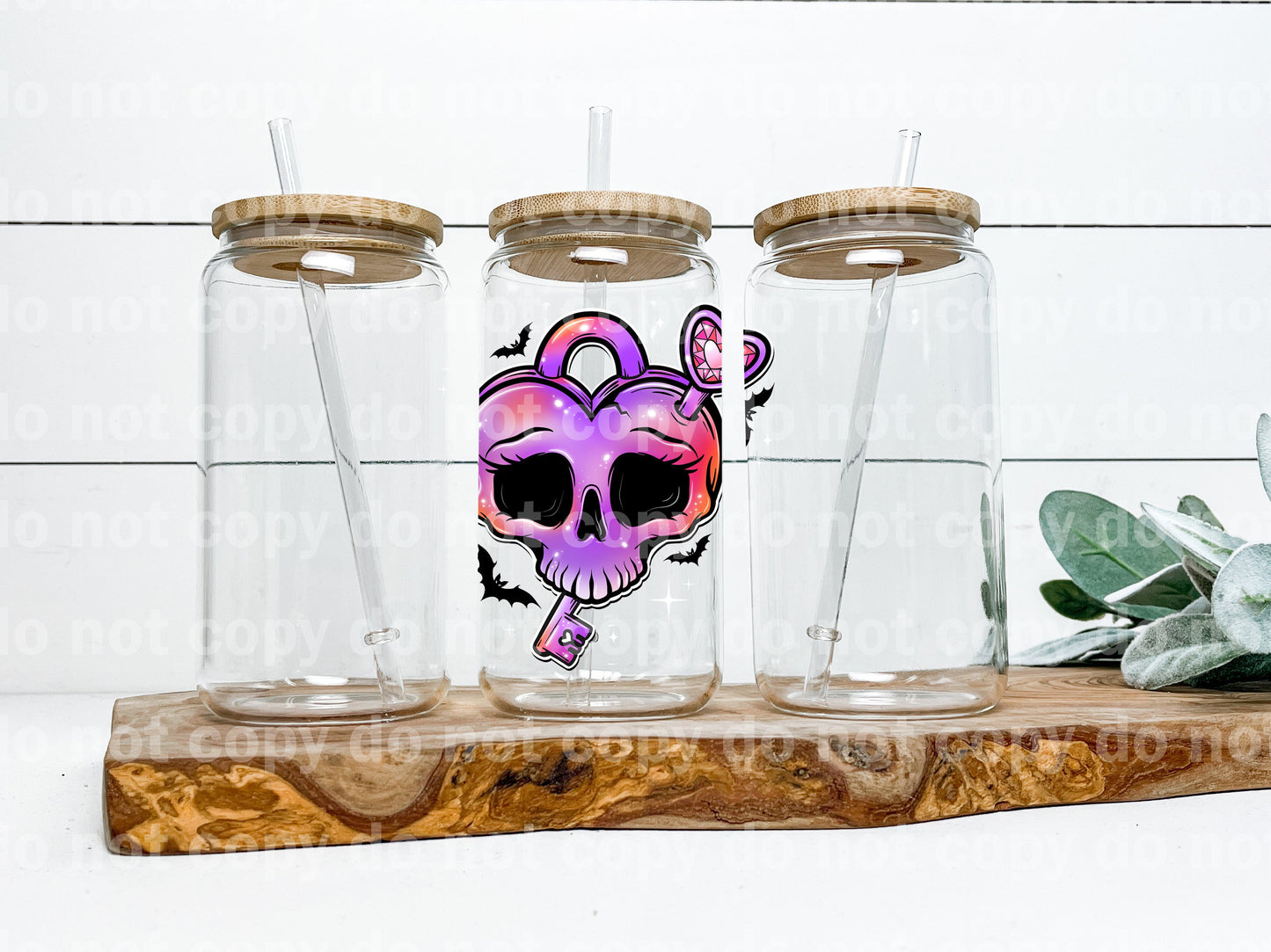 Skull Lock Purple/Gray Dream Print or Sublimation Print with Decal Option