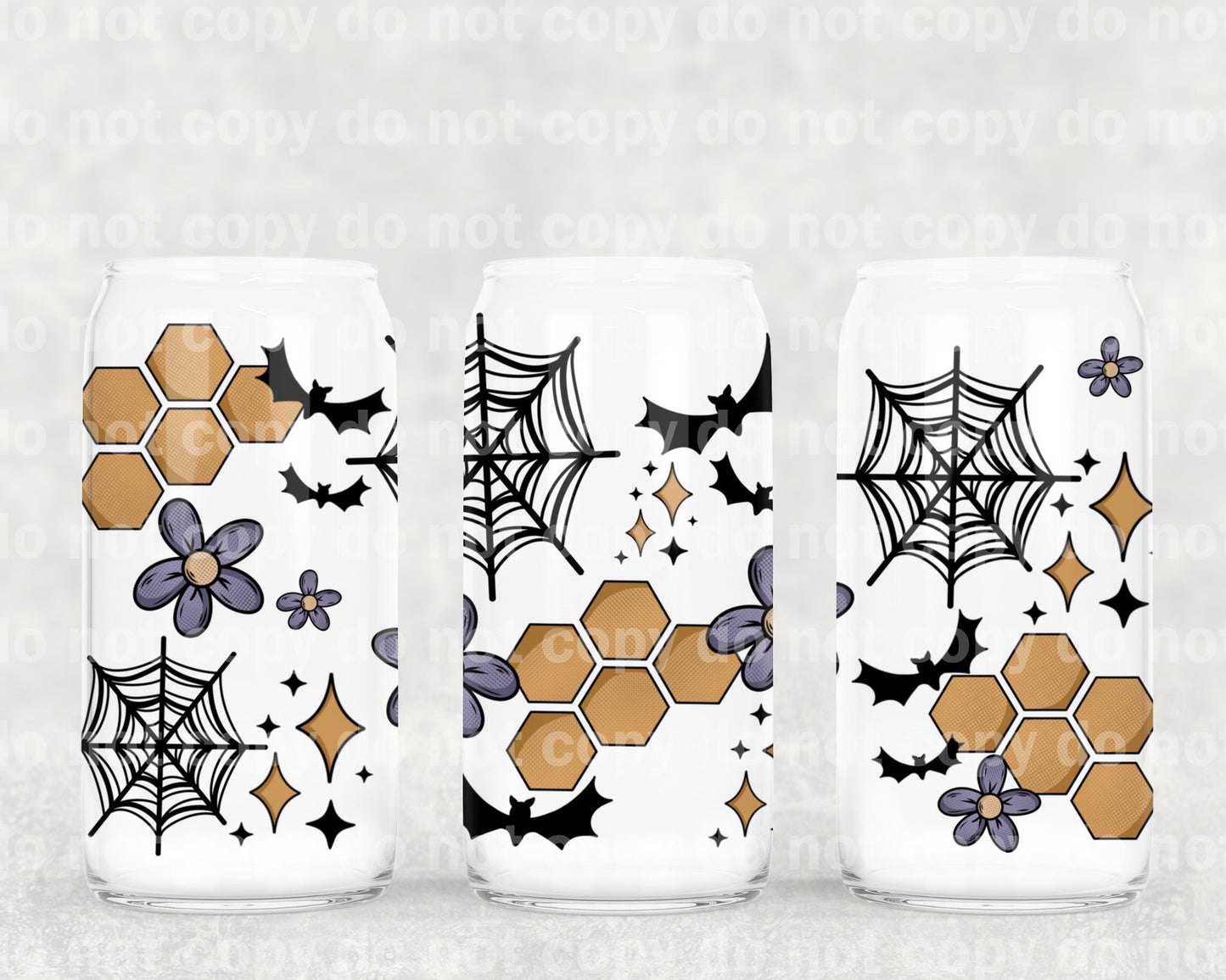 Spooky Honeycomb 16oz Cup Wrap