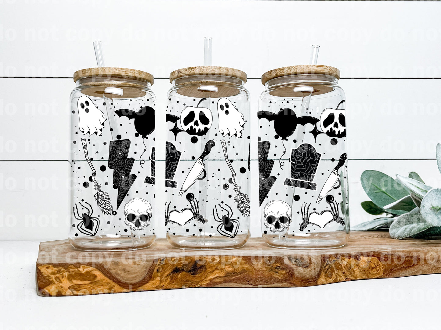 Envoltura de taza Spooky Doodles de 16 oz