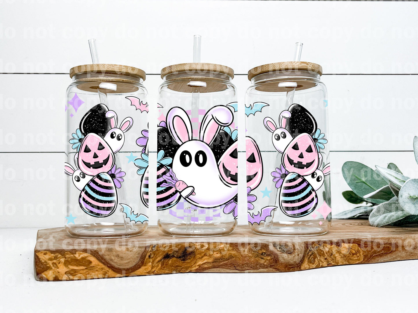 Spooky Easter Egg Ghost 16oz Cup Wrap