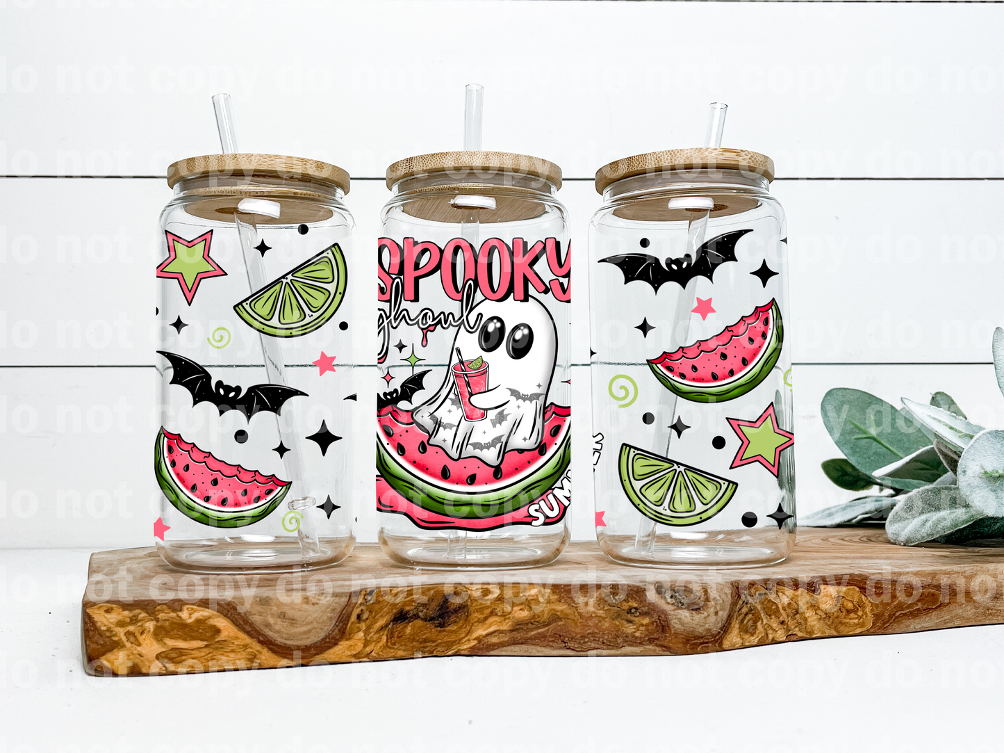 Spooky Ghoul Summer 16oz Cup Wrap