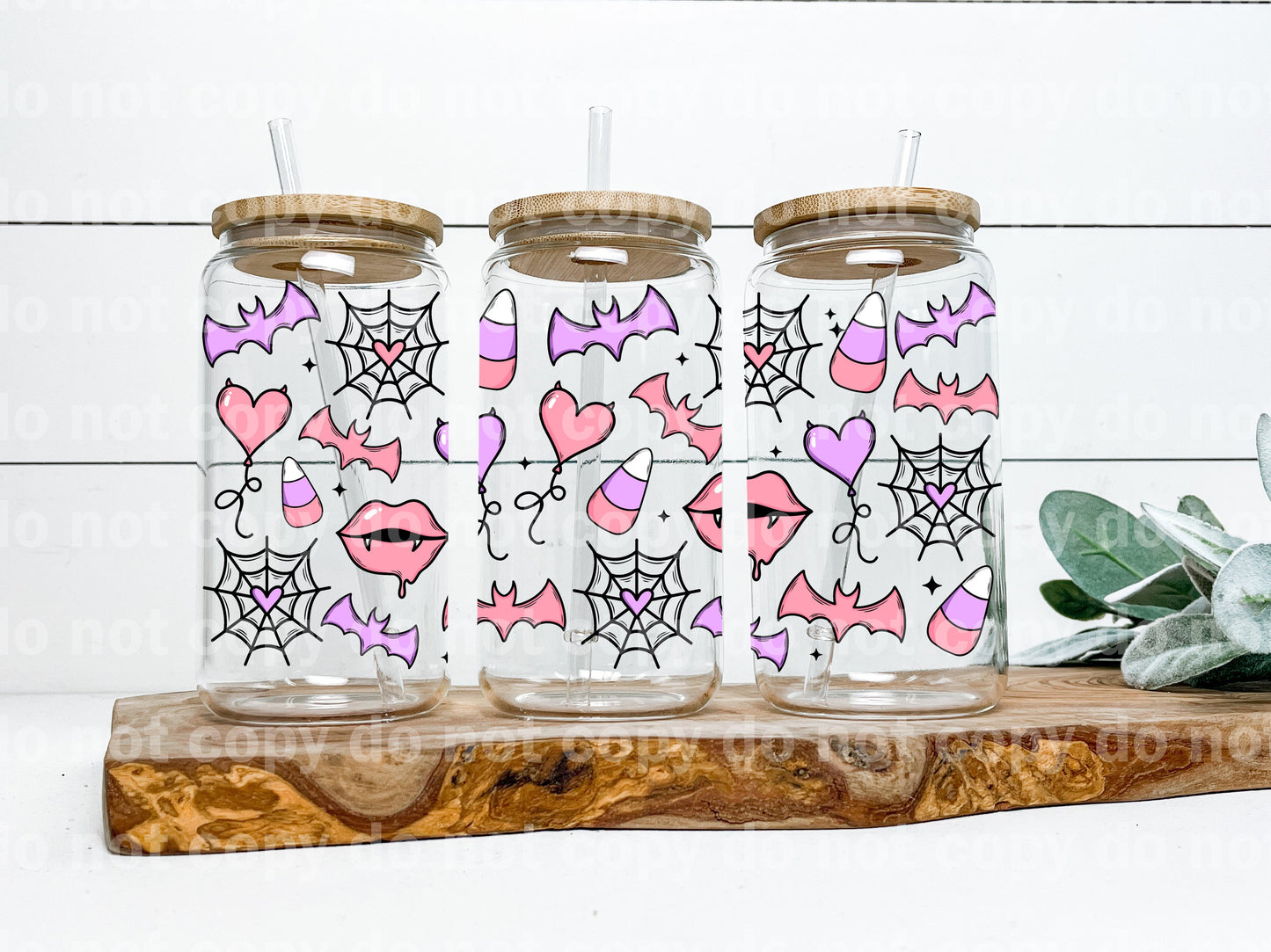 Spooky Love Fangs 16oz Cup Wrap